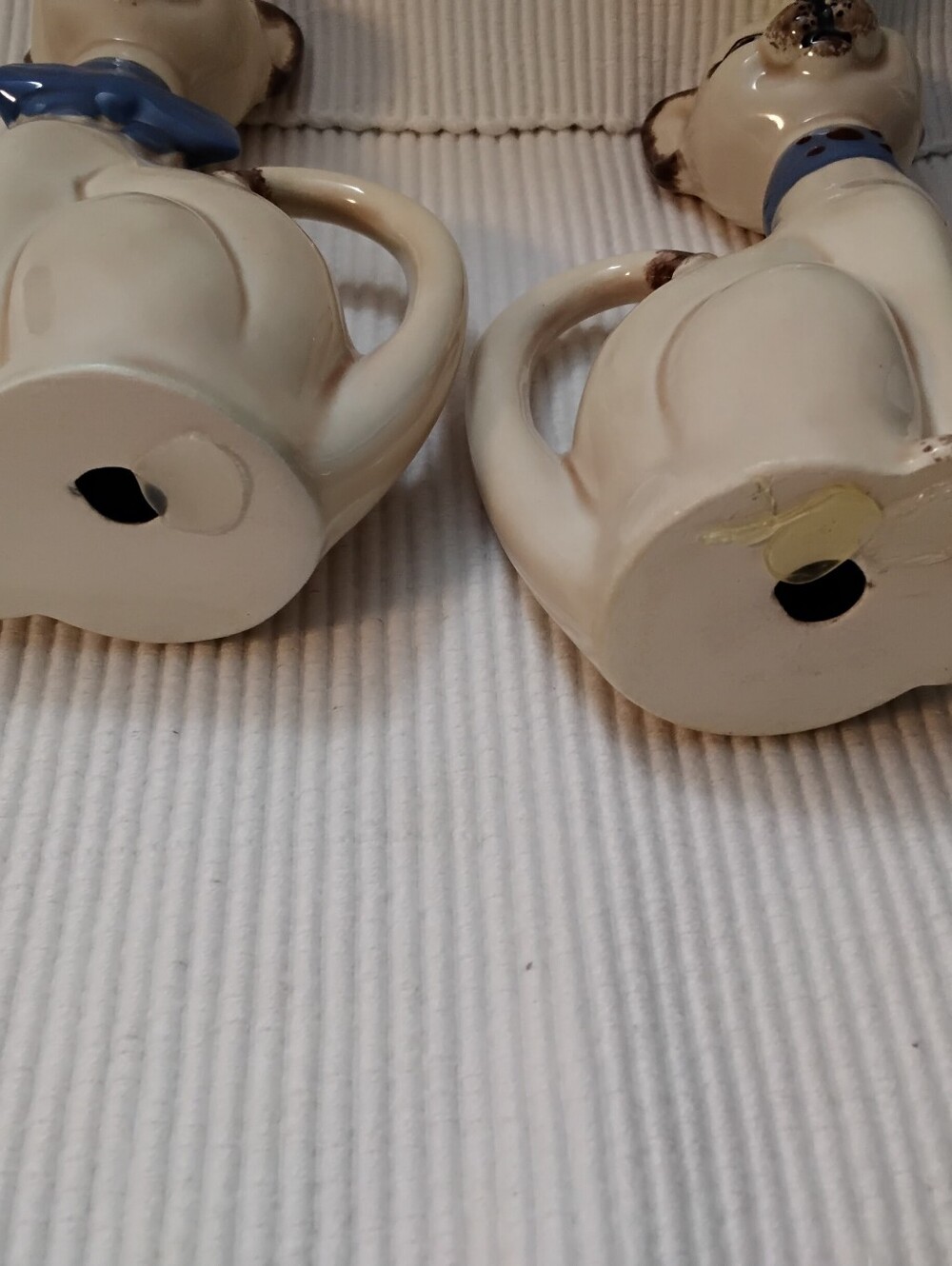 4026 Vintage Porcelain White and Blue Floral Cat Figurines Lot Of 4. - Picture 11 of 11